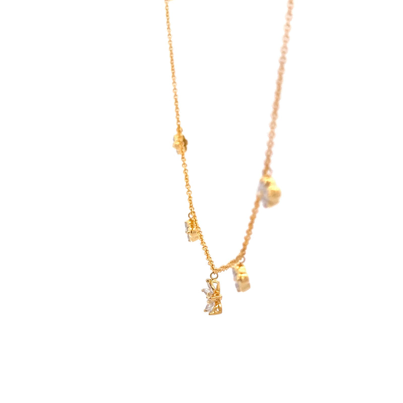 Cleo Yellow Gold Diamond Necklace