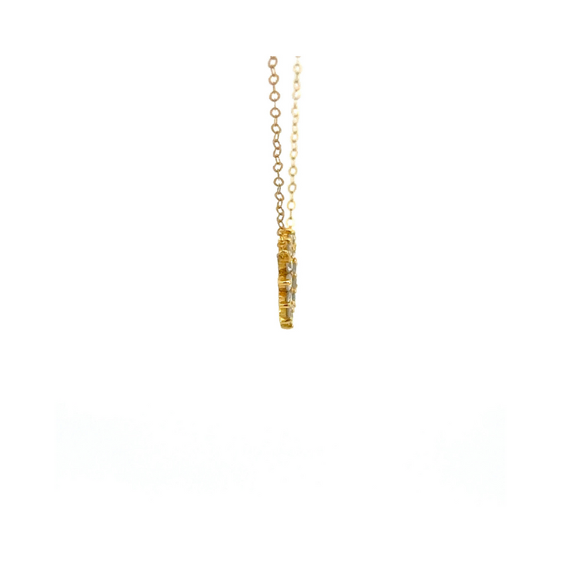 Circle of Life Yellow Gold Diamond Necklace (Petite)