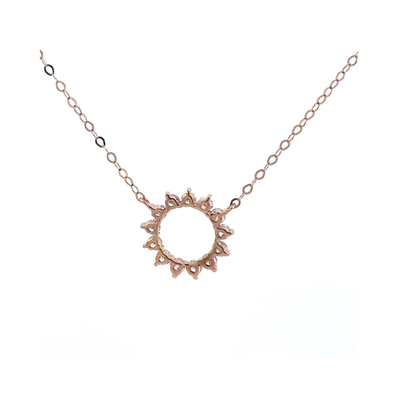 Circle of Life Small Rose Diamond Necklace