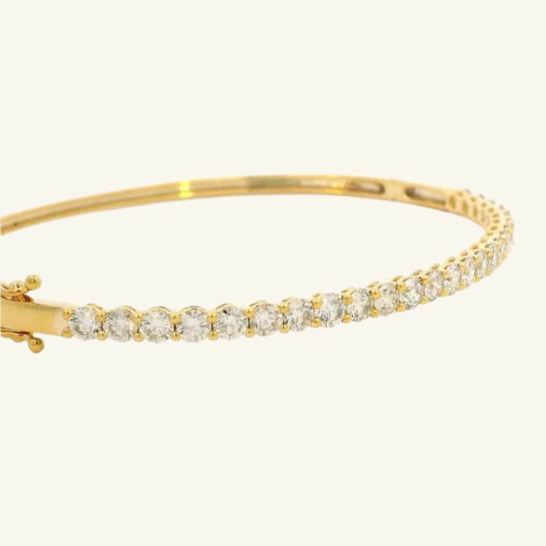 Briella Yellow Gold Diamond Bangle