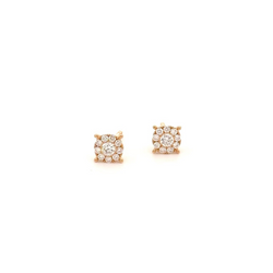 Keira Rose Gold Diamond Stud Earrings