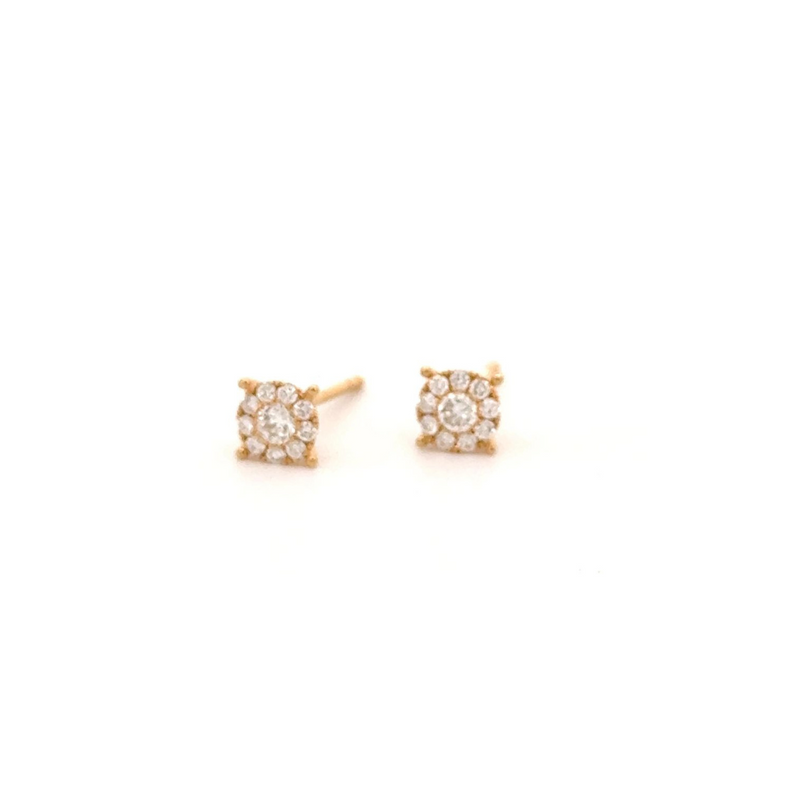 Keira Rose Gold Diamond Stud Earrings