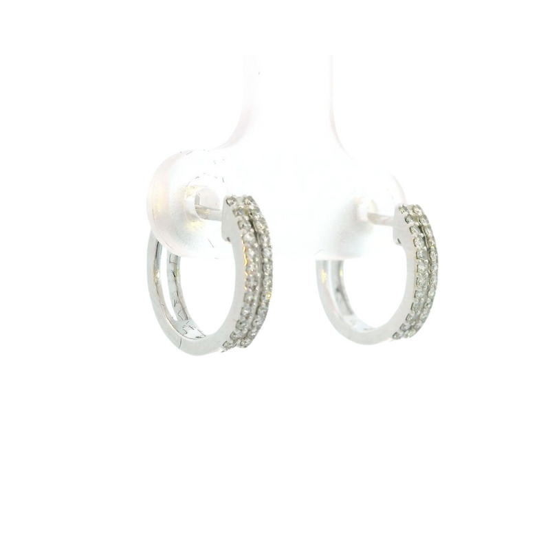 Diamond Duo Huggie Hoops