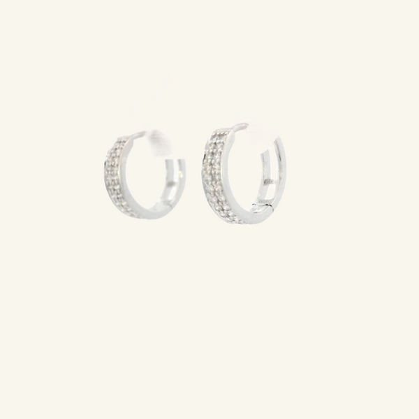 Rhian White Gold Diamond Stud Earrings