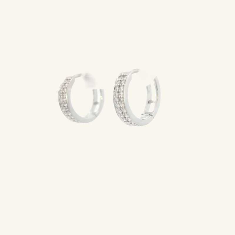 Rhian White Gold Diamond Stud Earrings