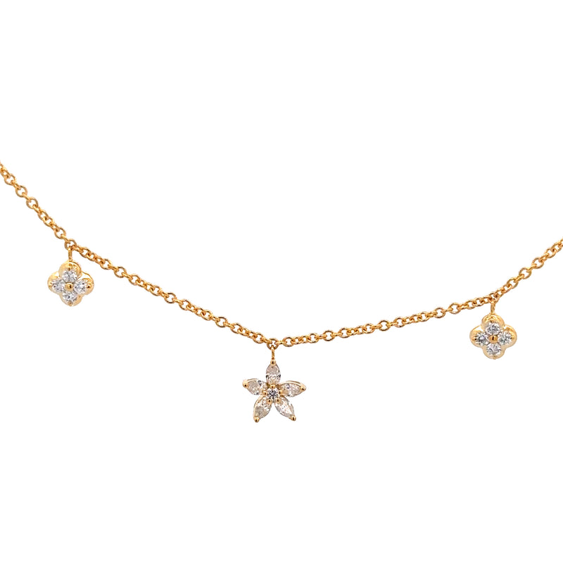 Cleo Yellow Gold Diamond Necklace