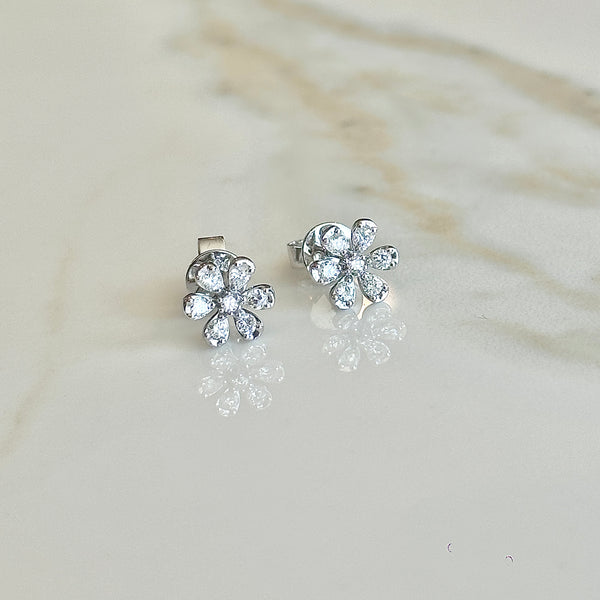 Lily Fleur White Diamond Earrings