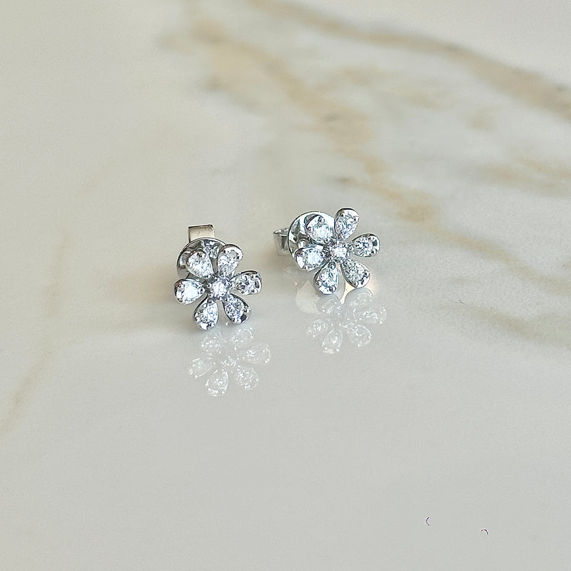 Lily Fleur White Diamond Earrings