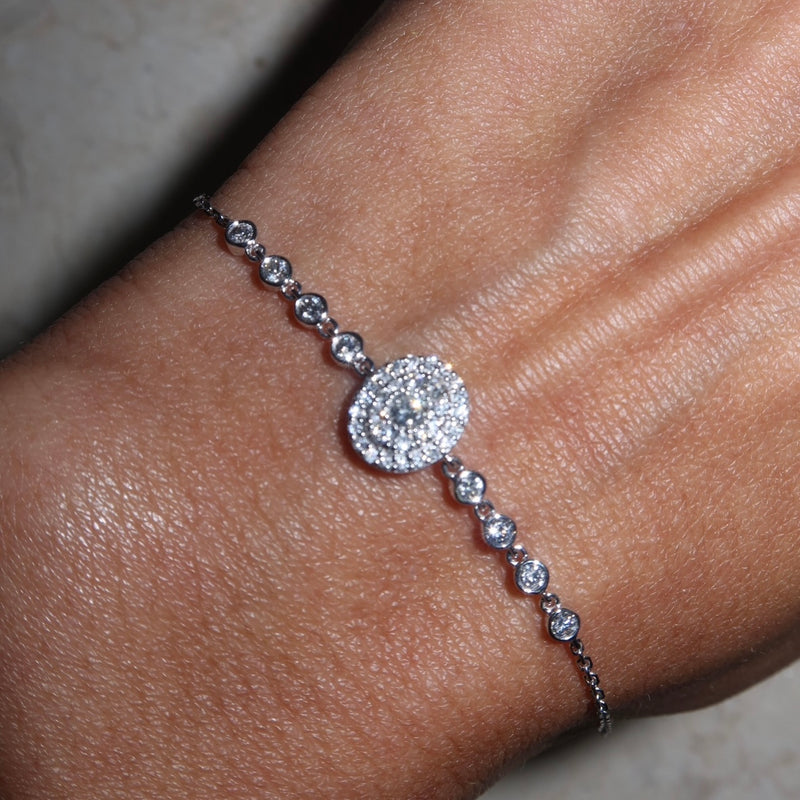 Stella White Gold Diamond Bracelet