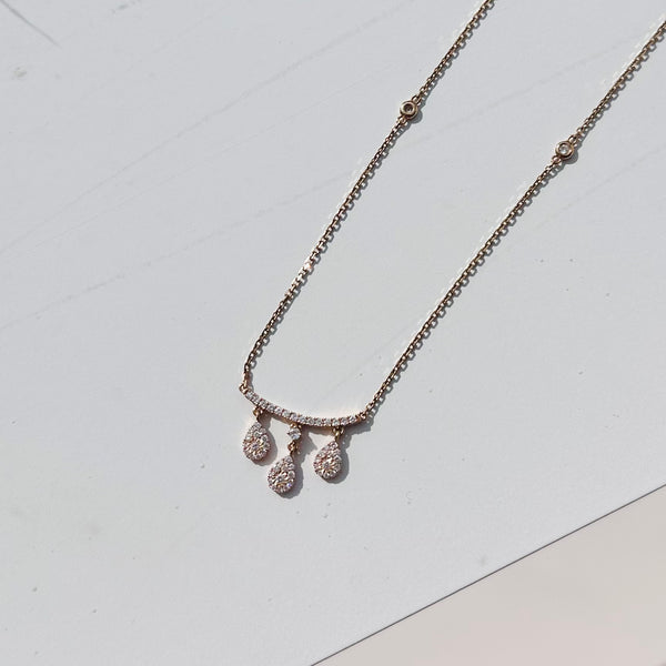 Selene Yellow Gold Diamond Necklace