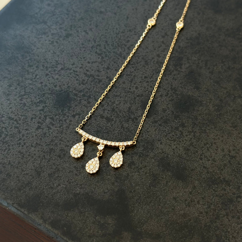 Selene Yellow Gold Diamond Necklace