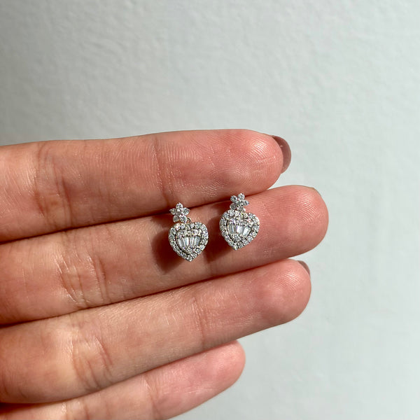 Lila White Gold Diamond Earrings