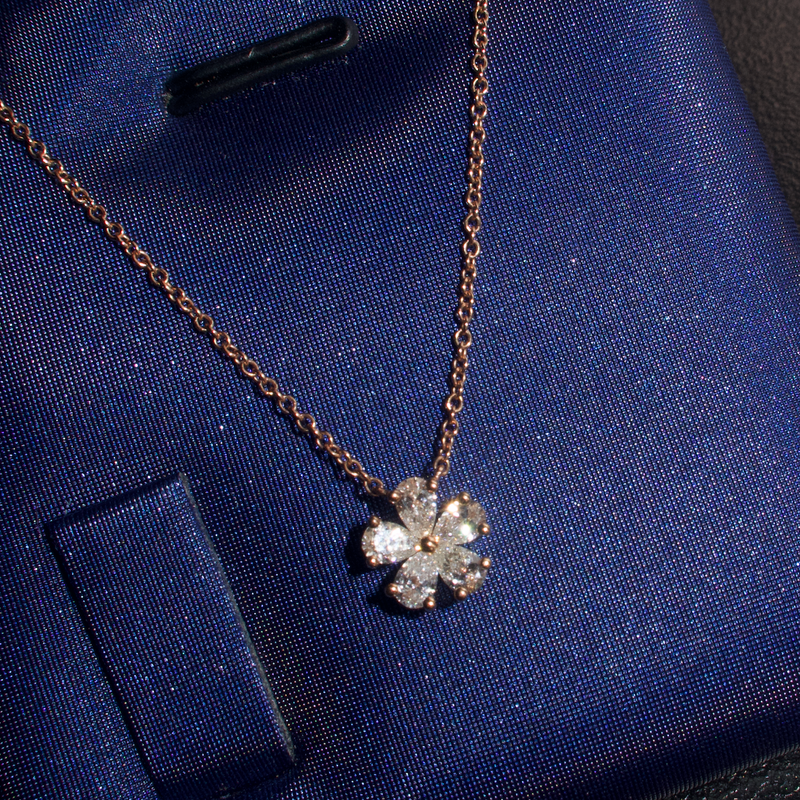 Anne Fleur Rose Gold Diamond Necklace