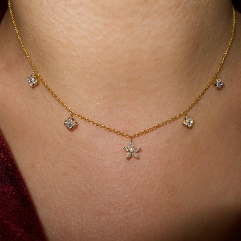 Cleo Yellow Gold Diamond Necklace