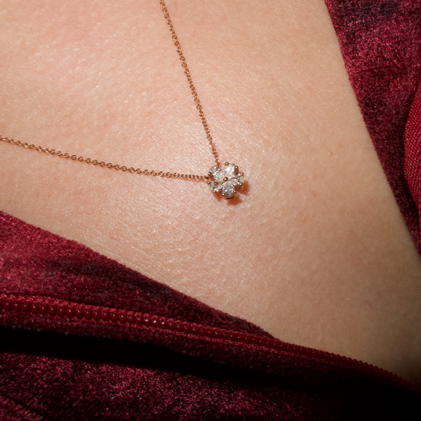 Anne Fleur Rose Gold Diamond Necklace