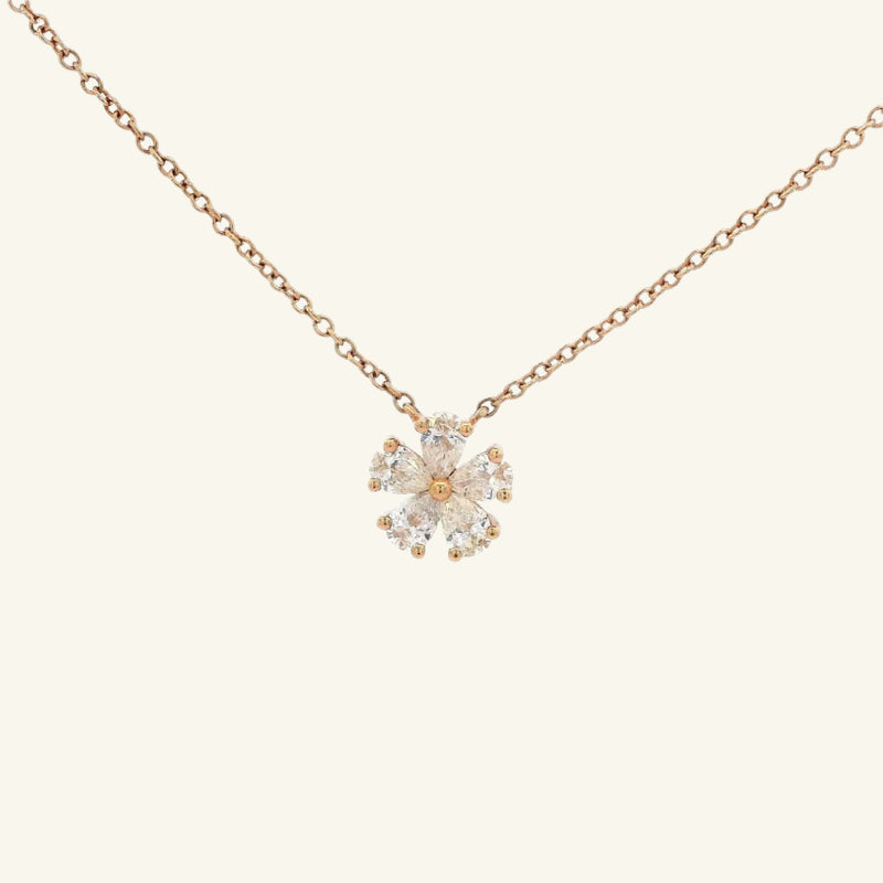 Anne Fleur Rose Gold Diamond Necklace