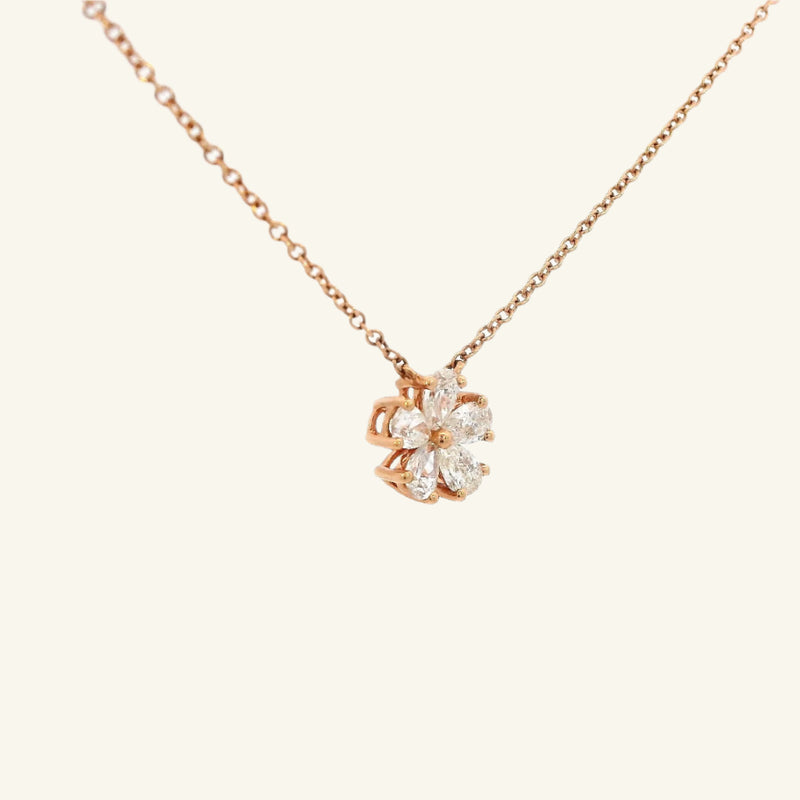 Anne Fleur Rose Gold Diamond Necklace