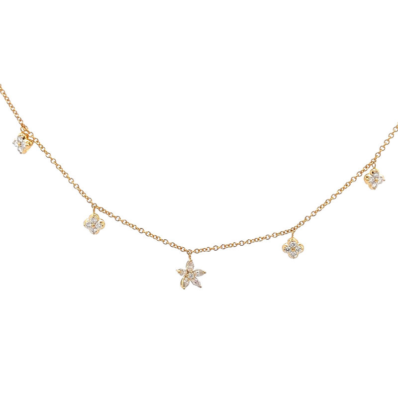 Cleo Yellow Gold Diamond Necklace