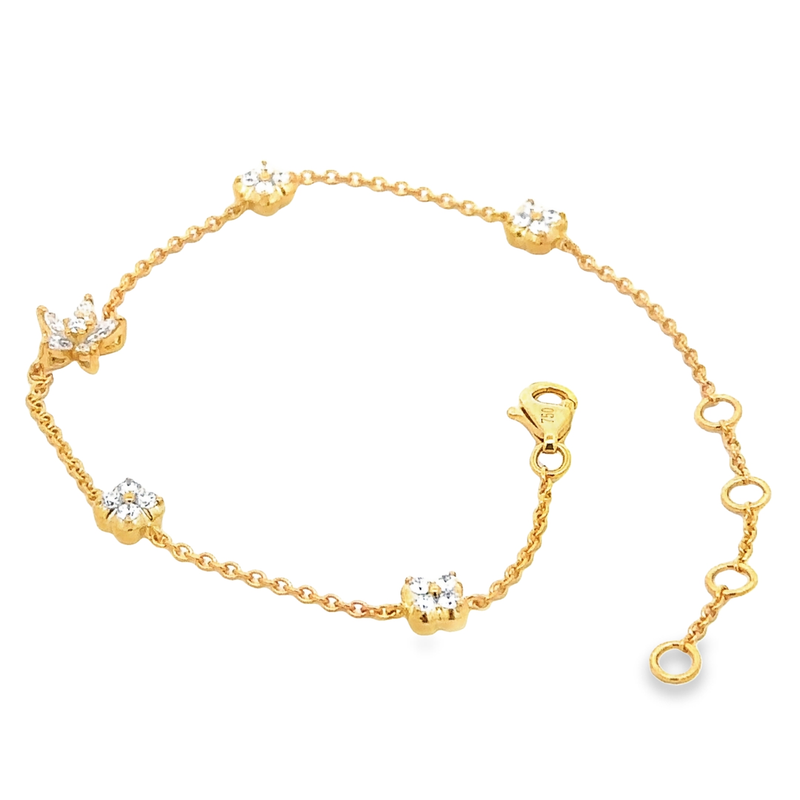 Cleo Yellow Gold Diamond Bracelet