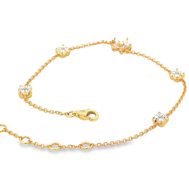 Cleo Yellow Gold Diamond Bracelet